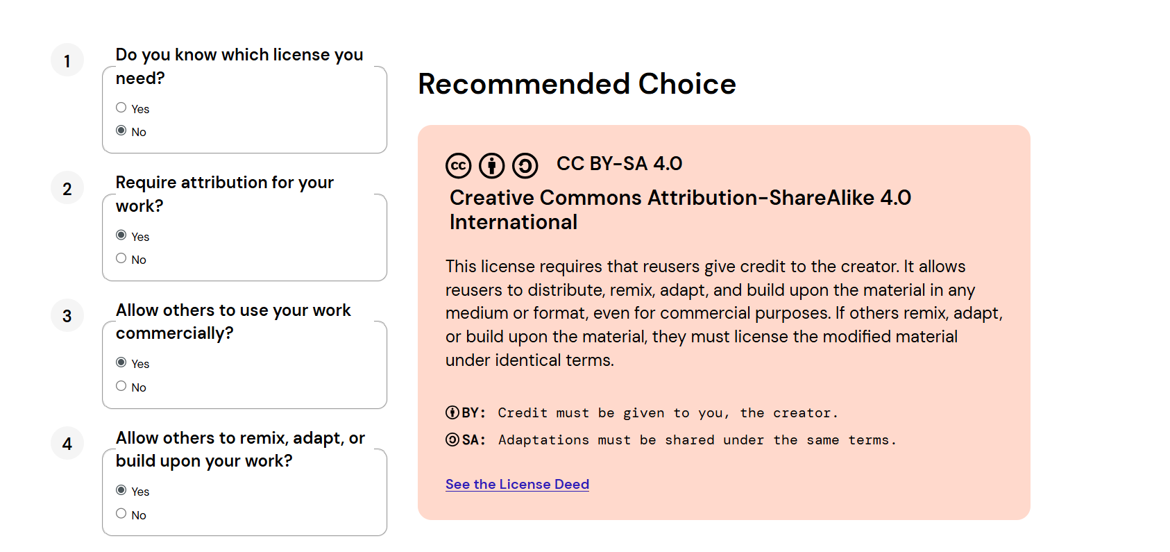 Creative Commons Chooser
